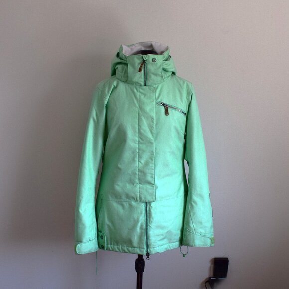 Mint Green y2k Roxy Parka Ski Jacket - Picture 1 of 12